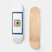 Staatsflagge West Virginia Skateboard (Vorderseite)