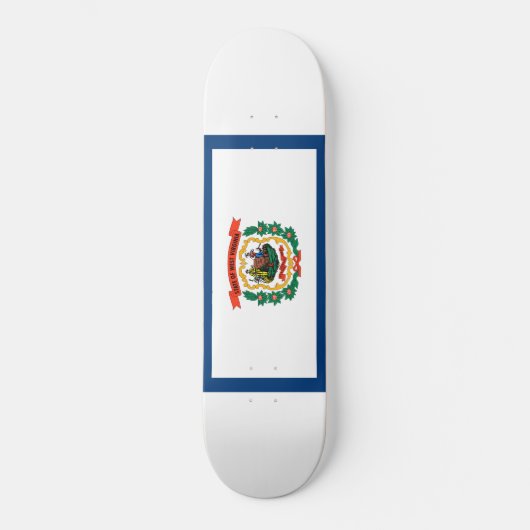 Staatsflagge West Virginia Skateboard (Vorderseite)