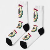 Staatsflagge West Virginia Socken (Linkes Detail)