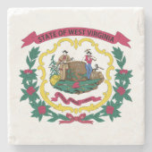 Staatsflagge West Virginia Steinuntersetzer (Vorderseite)