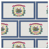 Staatsflagge West Virginia Stoff (Nahaufnahme)
