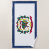 Staatsflagge West Virginia Strandtuch (Vorderseite)