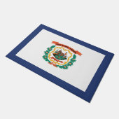 Staatsflagge West Virginia, USA Fußmatte (Schrägansicht)