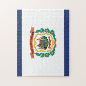 Staatsflagge West Virginia, USA Puzzle (Vertikal)