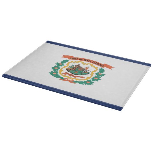 Staatsflagge West Virginia, USA Schneidebrett (Ecke)