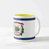 Staatsflagge West Virginia Zweifarbige Tasse (VorderseiteRechts)