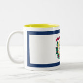 Staatsflagge West Virginia Zweifarbige Tasse (Links)