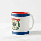 Staatsflagge West Virginia Zweifarbige Tasse (VorderseiteRechts)