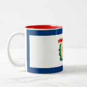 Staatsflagge West Virginia Zweifarbige Tasse (Links)
