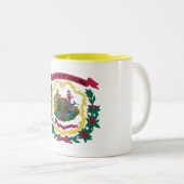 Staatsflagge West Virginia Zweifarbige Tasse (VorderseiteRechts)