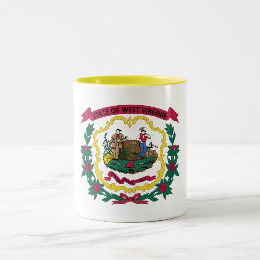 Staatsflagge West Virginia Zweifarbige Tasse (Mittel)