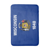 Staatsflagge Wisconsin Badematte (Vorderseite Vertikal)