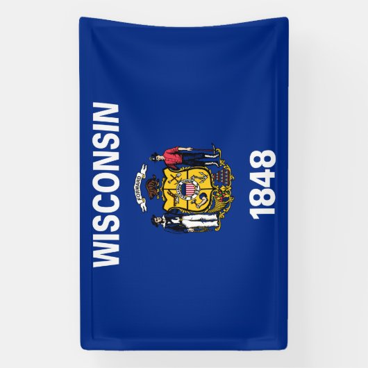 Staatsflagge Wisconsin Banner (Vertikal)