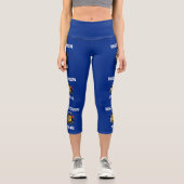 Staatsflagge Wisconsin Capri Leggings (Vorderseite)