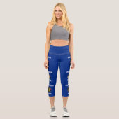 Staatsflagge Wisconsin Capri Leggings (Vorderseite)