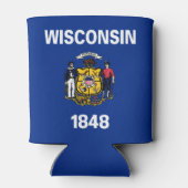 Staatsflagge Wisconsin Dosenkühler (Rückseite)