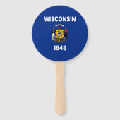 Staatsflagge Wisconsin Fächer (Rückseite)