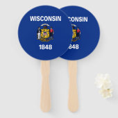 Staatsflagge Wisconsin Fächer (Vorne und Hinten)
