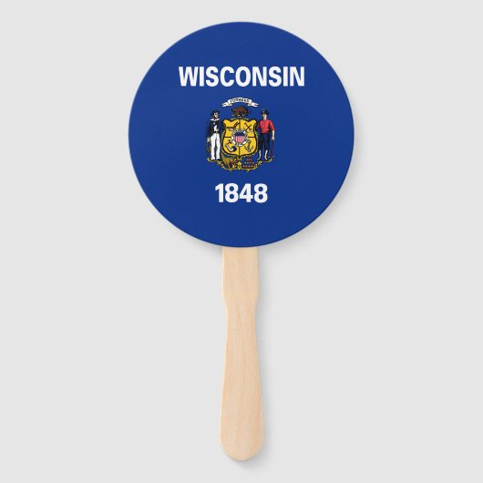 Staatsflagge Wisconsin Fächer (Vorderseite)