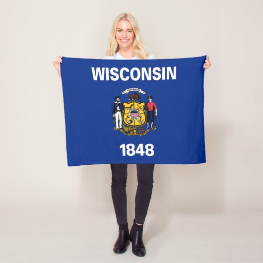 Staatsflagge Wisconsin Fleecedecke (Beispiel)