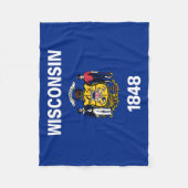 Staatsflagge Wisconsin Fleecedecke (Vorderseite)
