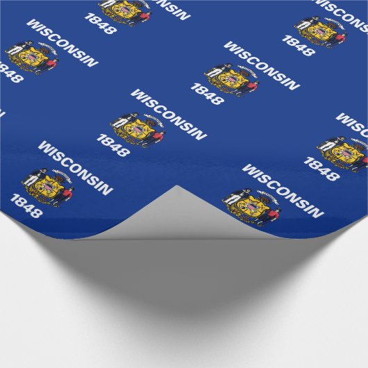 Staatsflagge Wisconsin Geschenkpapier (Ecke)
