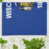 Staatsflagge Wisconsin Geschirrtuch (Gefaltet)