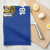 Staatsflagge Wisconsin Geschirrtuch (Viertel Falte)