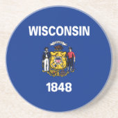 Staatsflagge Wisconsin Getränkeuntersetzer (Vorne)