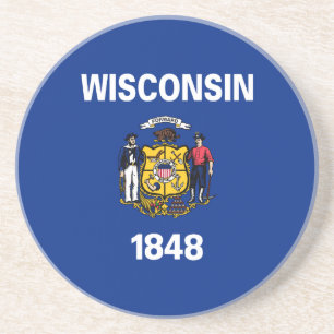 Staatsflagge Wisconsin Getränkeuntersetzer