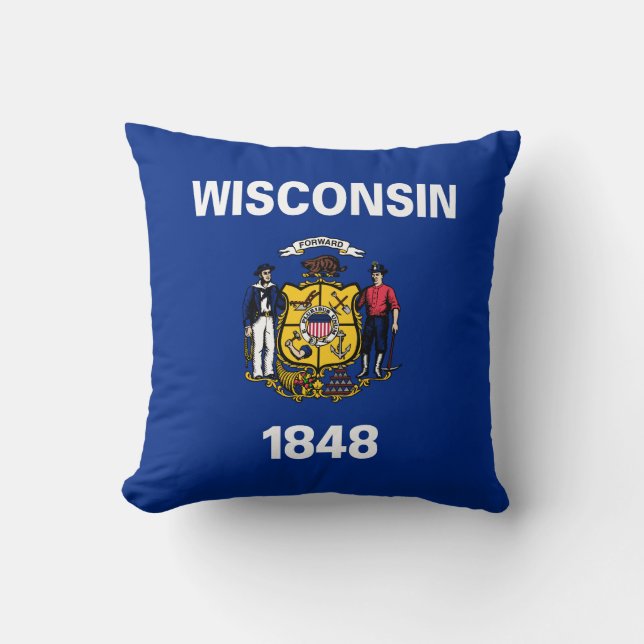 Staatsflagge Wisconsin Kissen (Vorderseite)