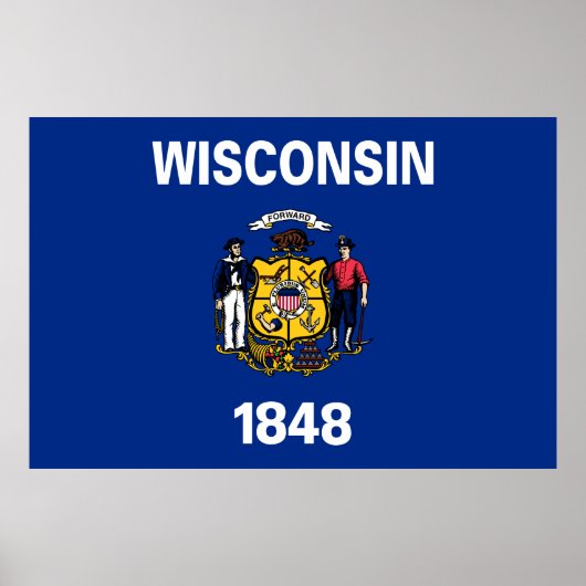 Staatsflagge Wisconsin Poster (Vorne)