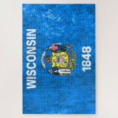 Staatsflagge Wisconsin Puzzle (Vertikal)