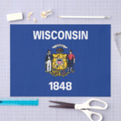 Staatsflagge Wisconsin Seidenpapier (Handwerk)