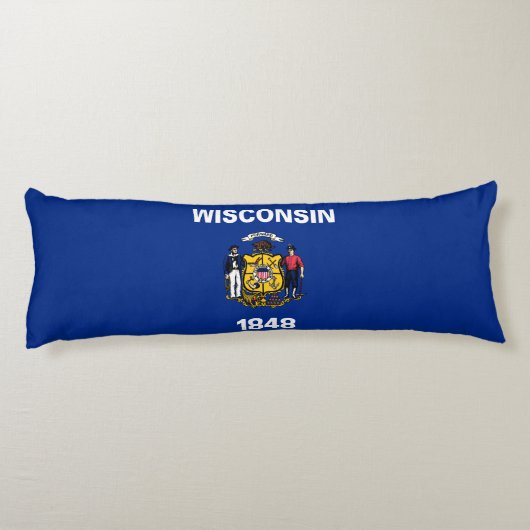 Staatsflagge Wisconsin Seitenschläferkissen (Rückseite)