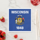 Staatsflagge Wisconsin Serviette (Beispiel)