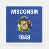 Staatsflagge Wisconsin Serviette (Vorderseite)