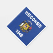 Staatsflagge Wisconsin Serviette (Ecke)