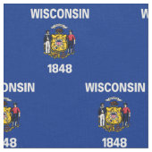 Staatsflagge Wisconsin Stoff (Nahaufnahme)