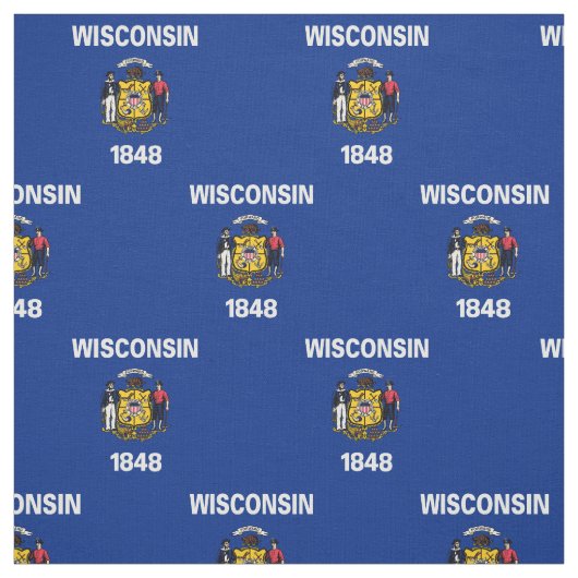 Staatsflagge Wisconsin Stoff (Muster)