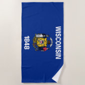Staatsflagge Wisconsin Strandtuch (Vorderseite)