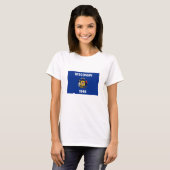 Staatsflagge Wisconsin T-Shirt (Vorne ganz)