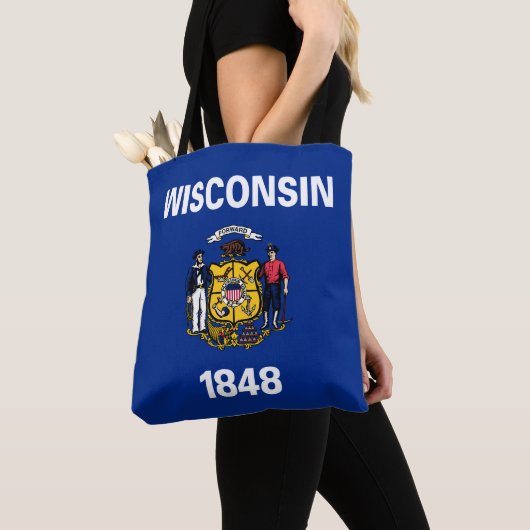 Staatsflagge Wisconsin Tasche (Von Nahem)