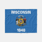 Staatsflagge Wisconsin, USA Fleecedecke (Vorderseite (Horizontal))