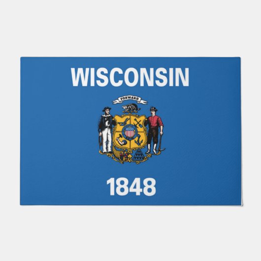 Staatsflagge Wisconsin, USA Fußmatte (Vorderseite)
