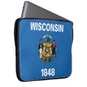 Staatsflagge Wisconsin, USA Laptopschutzhülle (Vorne Rechts)