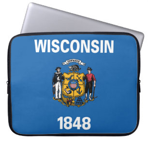 Staatsflagge Wisconsin, USA Laptopschutzhülle