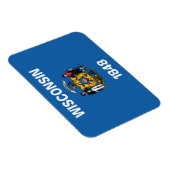 Staatsflagge Wisconsin, USA Magnet (Rechte Seite)