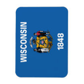 Staatsflagge Wisconsin, USA Magnet (Vertikal)