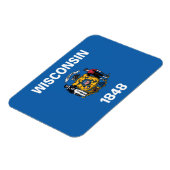 Staatsflagge Wisconsin, USA Magnet (Linke Seite)